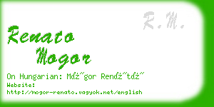 renato mogor business card